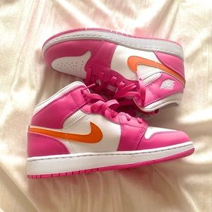 Air Jordan 1 Mid GS Pinksicle Orange